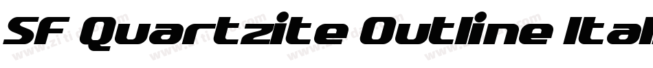 SF Quartzite Outline Italic字体转换
